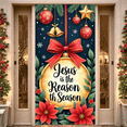 thumbnail image 1 of Festive Design Christmas Banner Decorative Ornament Religious Theme Holiday Decoration for Christmas Celebration Indoor Party, 1 of 9