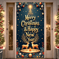 thumbnail image 1 of Festive Design Christmas Banner Holiday Decoration Reindeer Image New Year Celebration Happy Holidays for Indoor Decoration Party Celebration Family Gathering, 1 of 9
