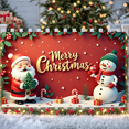 thumbnail image 1 of Festive Design Christmas Banner Holiday Decoration Santa Claus Snowman Christmas Tree for Holiday Celebration Indoor Party Decoration, 1 of 9