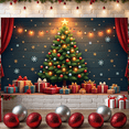 thumbnail image 1 of Festive Design Christmas Tree Decoration Holiday Banner Sparkling Gift Boxes Celebration Backdrop for Christmas Party Winter Holiday Home Decoration, 1 of 9