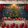 thumbnail image 1 of Festive Design Christmas Tree Decoration Holiday Banner Sparkling Gift Boxes Celebration Backdrop for Christmas Party Winter Holiday Home Decoration, 1 of 9