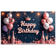 thumbnail image 1 of Festive Design Happy Birthday Banner Elegant Decoration for Birthday Celebration Event Party, 1 of 7