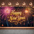 thumbnail image 1 of Festive Design Happy New Year Banner Decorative Accents Celebration Background for Holiday Party Celebration Indoor Decoration New Year Event, 1 of 9