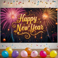 thumbnail image 1 of Festive Design Happy New Year Banner Decorative Accents Celebration Background for Holiday Party Celebration Indoor Decoration New Year Event, 1 of 9