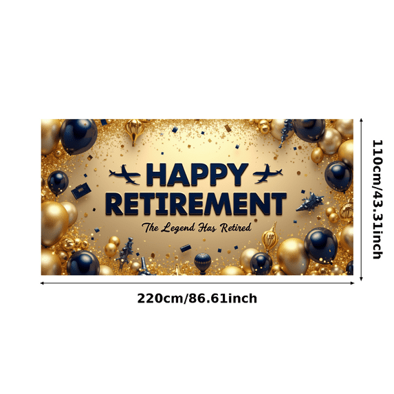 Festive Design Happy Retirement Airplane Decoration Balloon Elements Retirement Celebration for Party Decoration Event Decoration Indoor Use
