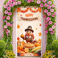 thumbnail image 1 of Festive Design Happy Thanksgiving Banner Decorative Turkey Harvest Pumpkins Celebration Banner for Thanksgiving Party Fall Decor Harvest Festival, 1 of 9