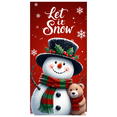 thumbnail image 1 of Festive Design Let it Snow Snowman Banner Christmas Decoration Polyester Material for Holiday Celebration Winter Party Home Decor, 1 of 9