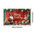 thumbnail image 1 of Festive Design Merry Birthday Celebration Banner Christmas Theme Santa Claus Reindeer Snowman Party Backdrop for Holiday Party Winter Event Home Decoration, 1 of 6