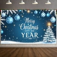 thumbnail image 1 of Festive Design Merry Christmas Snowflake Holiday Banner Happy New Year Celebration for Winter Party Home Wall Decor Seasonal Festivity, 1 of 9