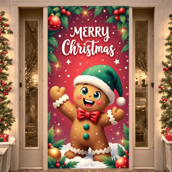 Festive Design Merry Christmas Theme Holiday Banner for Winter Decoration Celebration Party