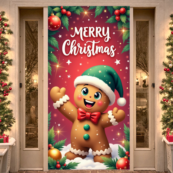 Festive Design Merry Christmas Theme Holiday Banner for Winter Decoration Celebration Party