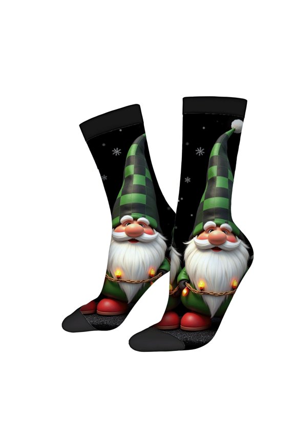 Festive Design Socks - 2 Pairs of Unisex Trendy Socks with Cheerful Snowflakes and Playful Winter Theme