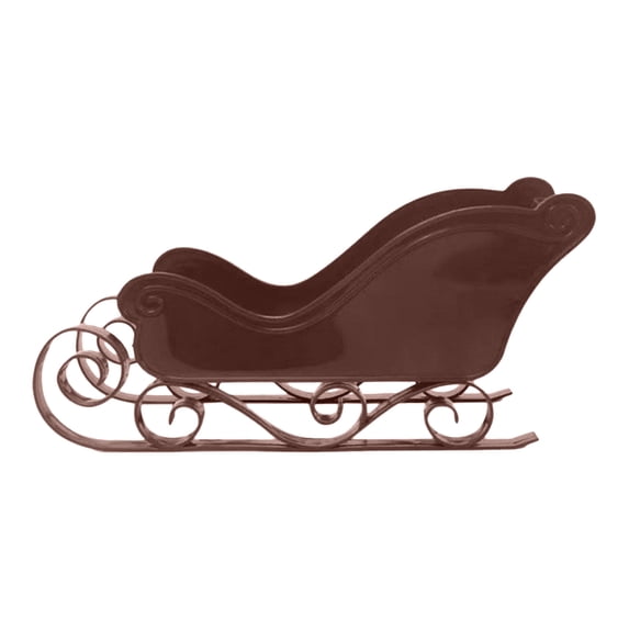 Festive Display Christmas Sleigh Decor - 11" Metal Candy Holder for Holiday Display, Festive Tabletop Centerpiece, Gift Tray Metal Sleigh