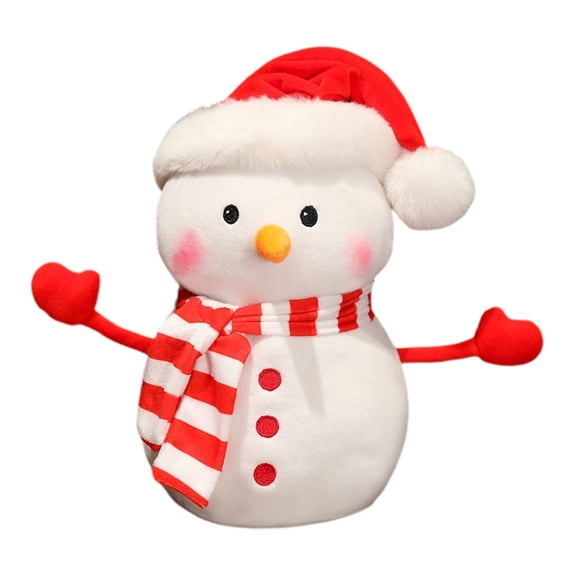 Festive Doll Cozy Snowman Soft Huggable Toy For Kids Festive Holiday Ideal For Children And Decoration