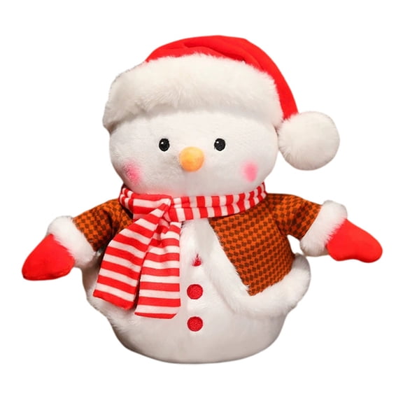 Festive Doll Cozy Snowman Soft Huggable Toy For Kids Festive Holiday Ideal For Children Comfort