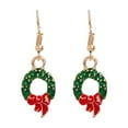 thumbnail image 1 of Festive Earrings Christmas Tree Jewelry Holiday Party Hoop Earrings for Women Unique Ideas, 1 of 3