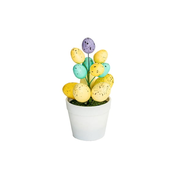 Festive Easter Egg Planter with Stand, Spotted Easter Decoration Vase, Creative Indoor Floral Planter for Spring Home Decor, Perfect Gift Idea, Easter Party Centerpiece and Garden Decor