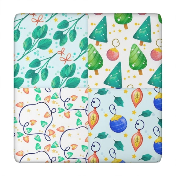 Festive Elastic Table Cover for Christmas Gatherings, 34x34 Square Size with Stretchable Spandex Material, Maintains Flat Surface Throughout New Year Celebrations