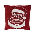 thumbnail image 1 of Festive Elegance Chenille Jacquard Santa Throw Pillow Cover, 1 of 1