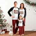 thumbnail image 1 of Festive Family Matching Christmas Pajamas Set with Merry and Bright Design, Sizes NB to 6XL with Pet Outfit, 1 of 7