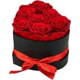 thumbnail image 1 of Festive Find Store Heart Box with 7 Preserved Real Roses, Valentines Gift, 1 of 7