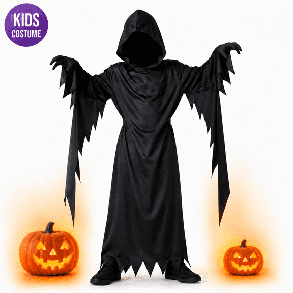 Festive Find Store Scary Unisex Halloween Costume for Child Scream Costume for Kids with Gloves