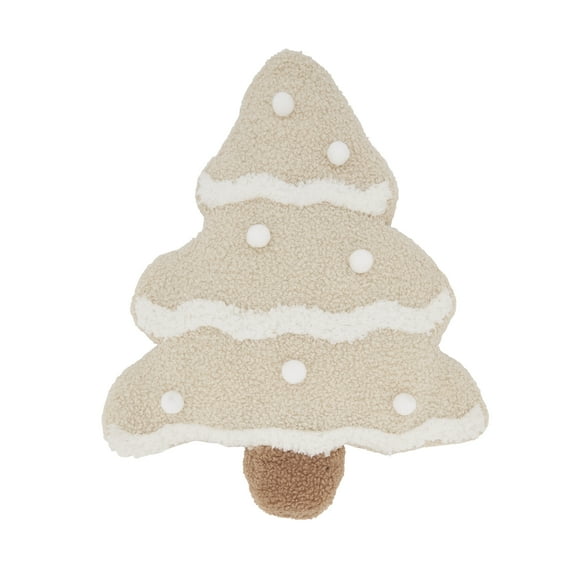 Festive Fir Christmas Tree Poly Filled Throw Pillow