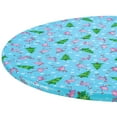 thumbnail image 1 of Festive Flamingos Elasticized Table Cover, 45" - 56" dia. Round, 1 of 5