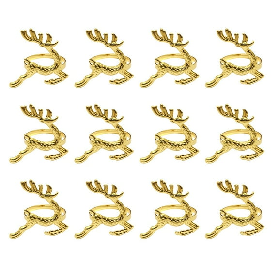 Festive For Christmas Napkin Rings for a Stylish Table Decor Set of 12