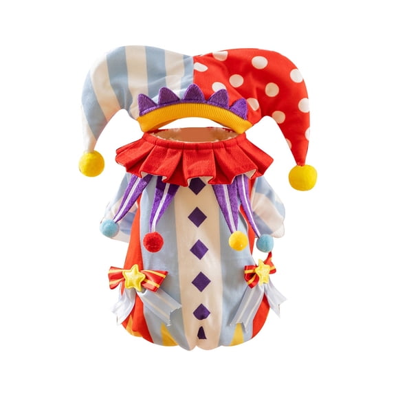 Festive For Small Cats Warm Holiday Outfit With Ruffled Collar Pet Clothing Featuring Playful Design And Cozy Polyester