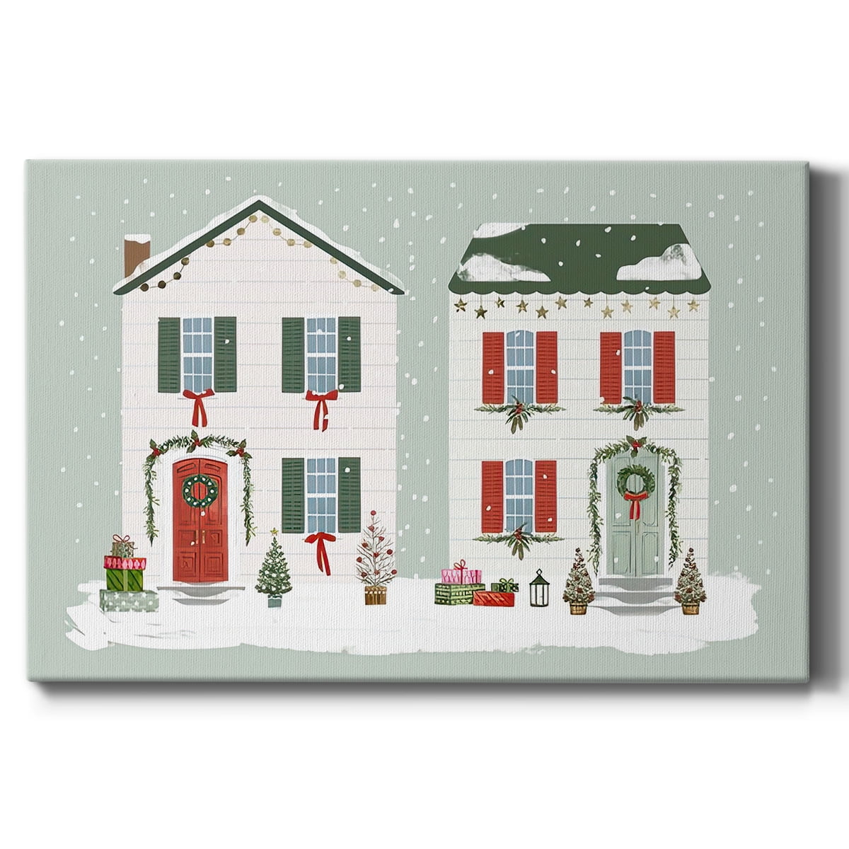 Festive Front Door Collection A- Gallery Wrapped Canvas