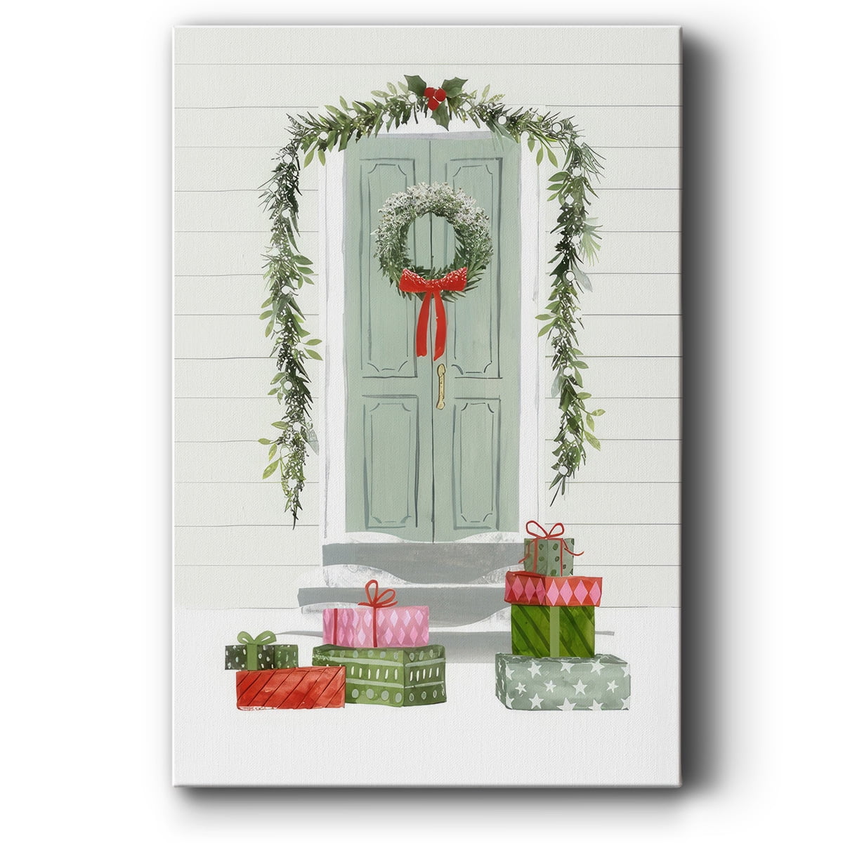 Festive Front Door Collection B- Gallery Wrapped Canvas