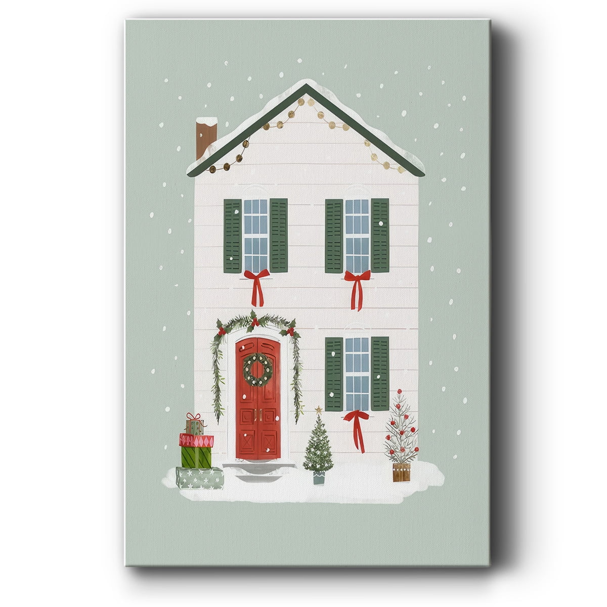Festive Front Door III- Gallery Wrapped Canvas