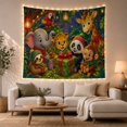 thumbnail image 1 of Festive Gathering Seven With Jungle Animals Magical Woodland, Spooky Gothic for Gothic Decor Fans, Dark Art Decor, Halloween Gift, Tapestry Wall Hanging for Bedroom and Dorm, 1 of 7