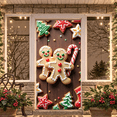 thumbnail image 1 of Festive Gingerbread Christmas Cookies Holiday Banner for Christmas Party Home Decoration Holiday Event, 1 of 9