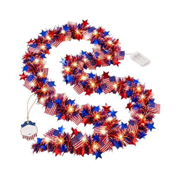Festive Glow Party Light Up LED Illuminated Decoration for Celebrations; Bright Battery Operated String Light for Indoor Outdoor Event Enhancing Decor