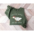thumbnail image 1 of Festive Goose On The Loose Embroidered Sweatshirt | Funny Holiday Animal Crewneck Pullover, 1 of 6