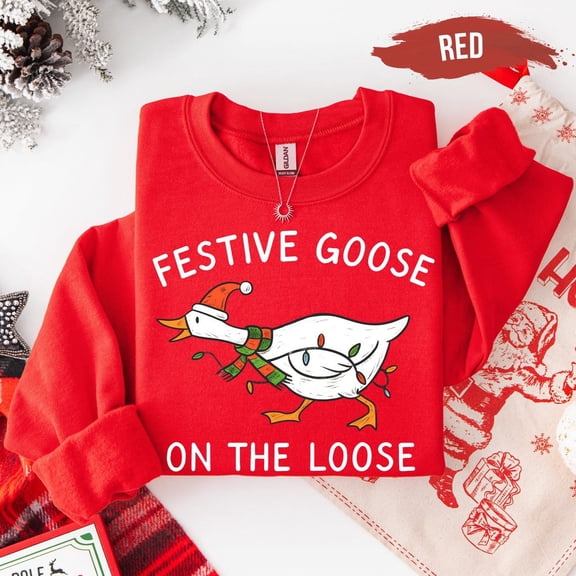 Festive Goose Sweatshirt – Pullover Tshirt All Size S-5XL