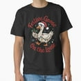 thumbnail image 1 of Festive Goose on the Loose Funny Christmas Holiday Humor Saying Unisex T-Shirt, for men & women, up to size 5XL, 1 of 2