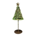 thumbnail image 1 of Festive Green Christmas Tree 14 x 4 Metal Decorative Tabletop Figurine, 1 of 1
