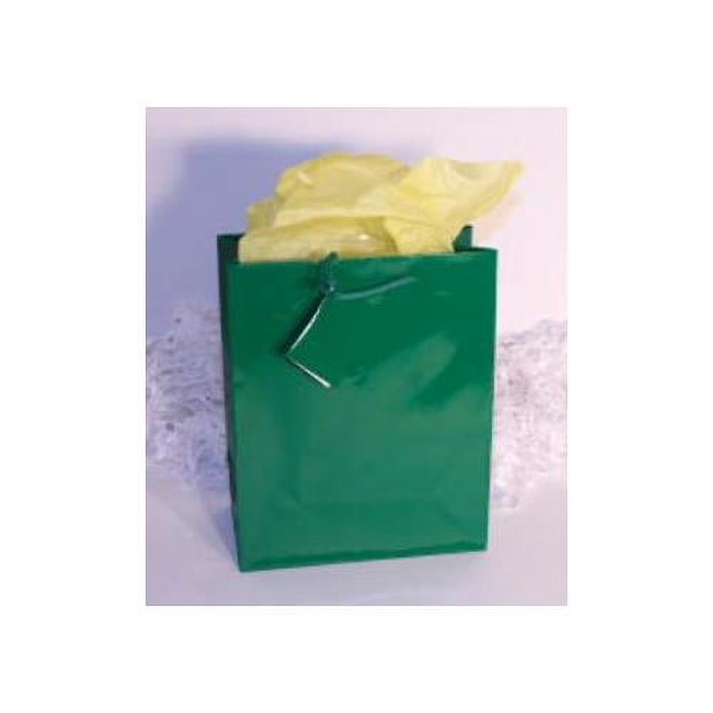 Festive Green/Dark Green Gift/Tote Bag 6" x 4.5" x 2"