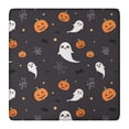 thumbnail image 1 of Festive Halloween Elastic Edge Table Cover 36x36 Inch Square - Features Ghosts and Pumpkins Pattern for Holiday Table Decor, 1 of 6