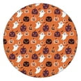 thumbnail image 1 of Festive Halloween Round Tablecloth with Pumpkin Print and Elastic Hem - Perfect for 44 Inch Kitchen Dining Table, 1 of 6