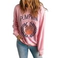thumbnail image 1 of Festive Halloween Sweatshirt: Pink Leopard Print with Bowknot Detail, 1 of 8
