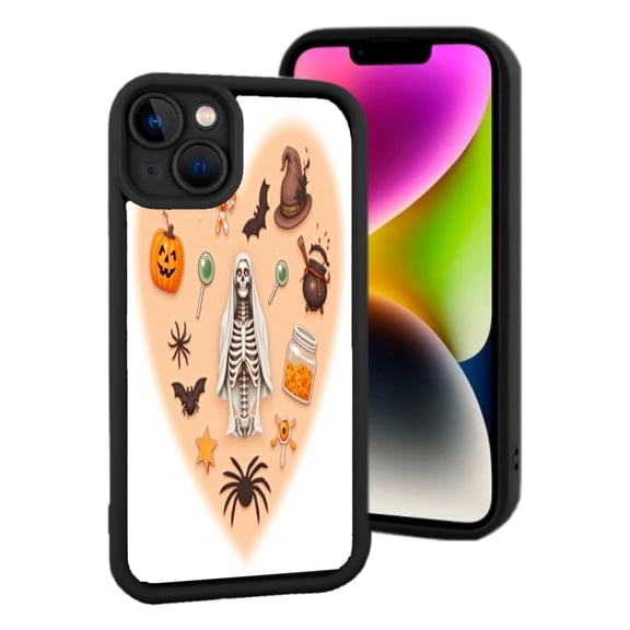 Festive Halloween iPhone 15 Case - Lightweight Yellowing Resistant Skeleton in Robe o ' - Lanterns & Spooky Decor