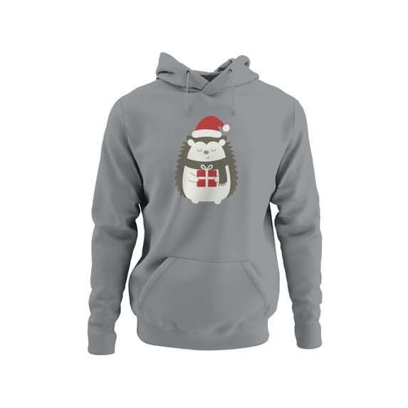 Festive Hedgehog Holiday Cheer Men's Hoodie
