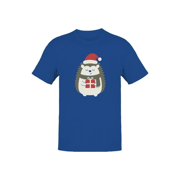 Festive Hedgehog Holiday Cheer Men's T-shirt
