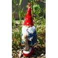 thumbnail image 1 of Festive Holiday Golfer Gnome Using Toadstool Mushroom As Golf Club Figurine, 1 of 11