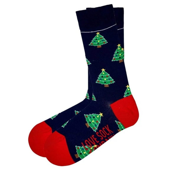 Festive Holiday Pattern Socks - Seamless Stay-Up Comfort Christmas Tree