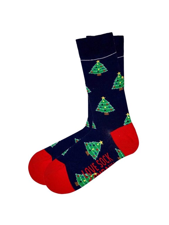Festive Holiday Pattern Socks - Seamless Stay-Up Comfort Christmas Tree